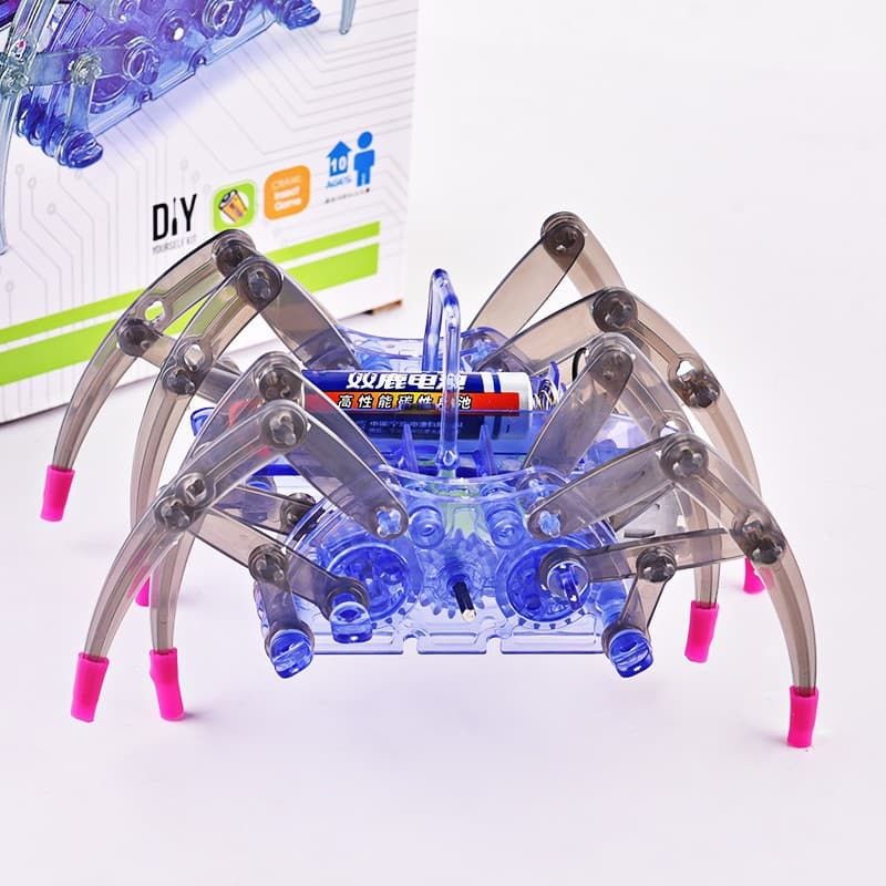 Spider Robot Mechanical Eight-Legged Electric Crawler, Primary and Secondary School Handmade Invention Science DIY Materials