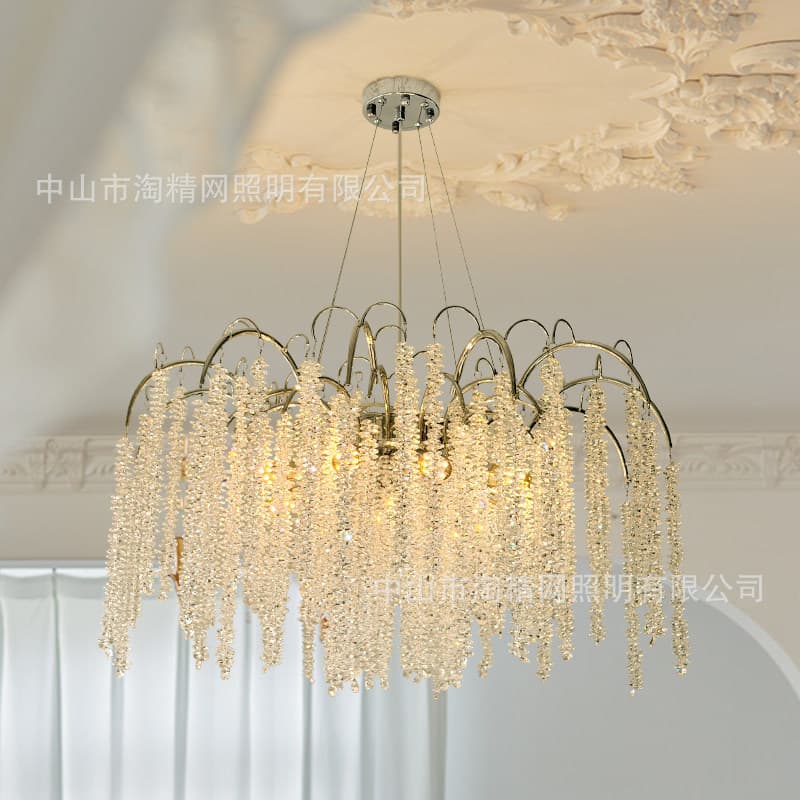 French Crystal Chandelier Living Room New High-End Imported Egyptian Light Luxury Villa Hall Dining Room Lamp Bedroom Main Light
