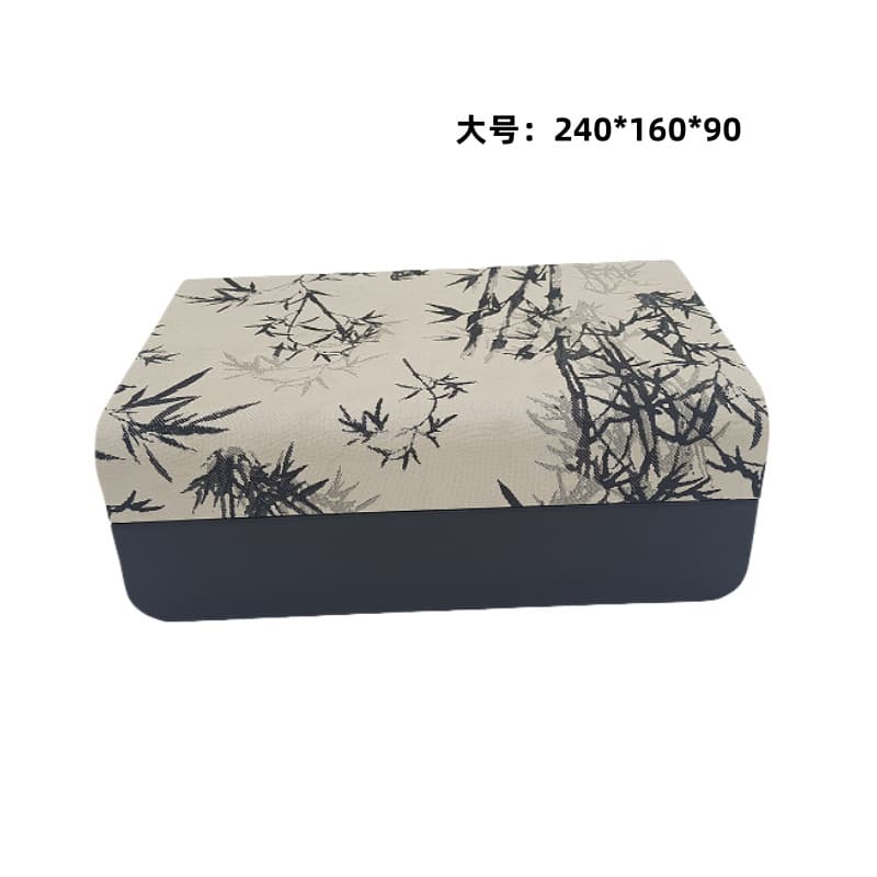 New Chinese Style Exquisite Leather Jewelry Box Model Room Villa Interior Decorative Ornament Dresser Storage Organizer