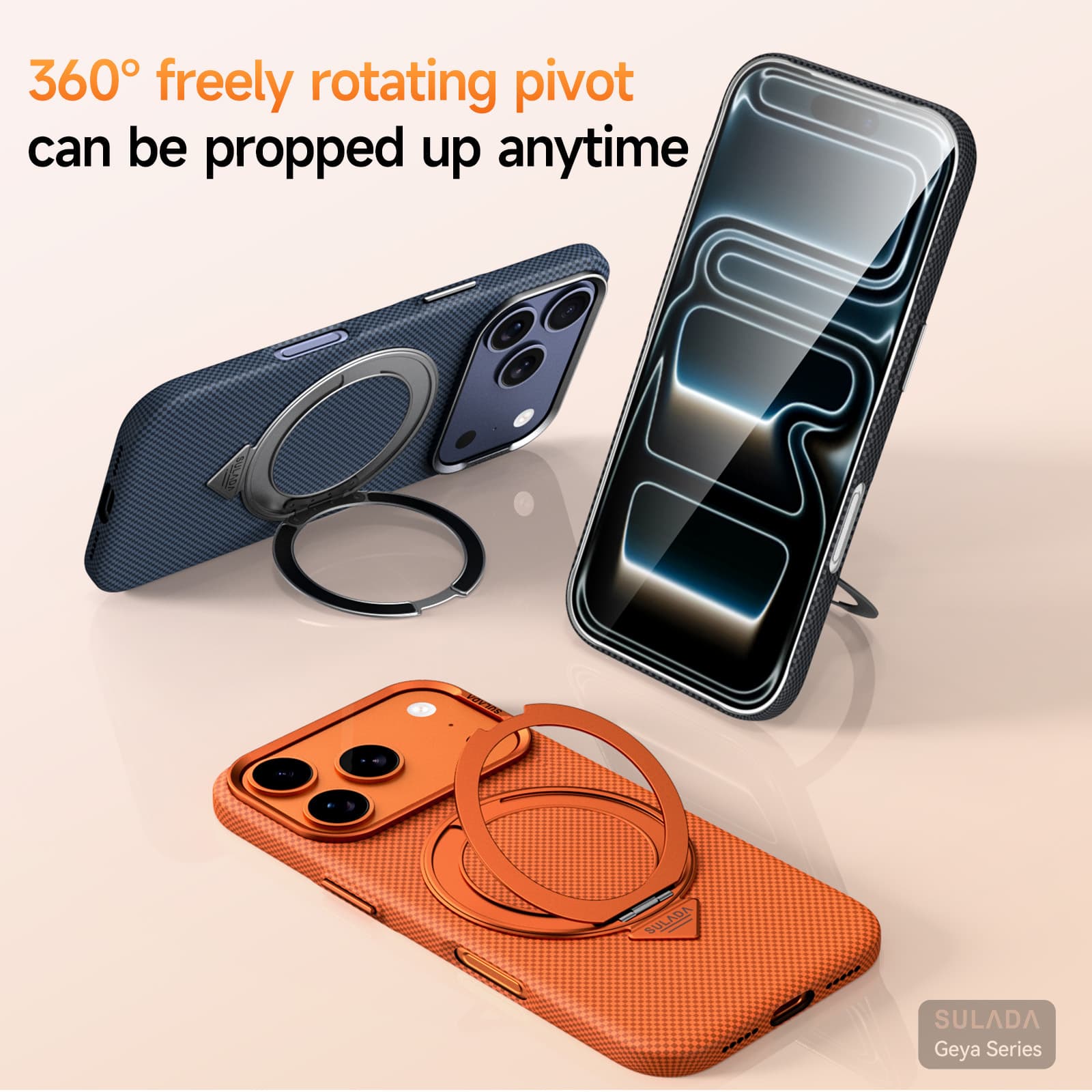 Apple 18Pro Kevlar holder mobile phone case SULADA Gyao suitable for iPhone18Promax magnetic suction