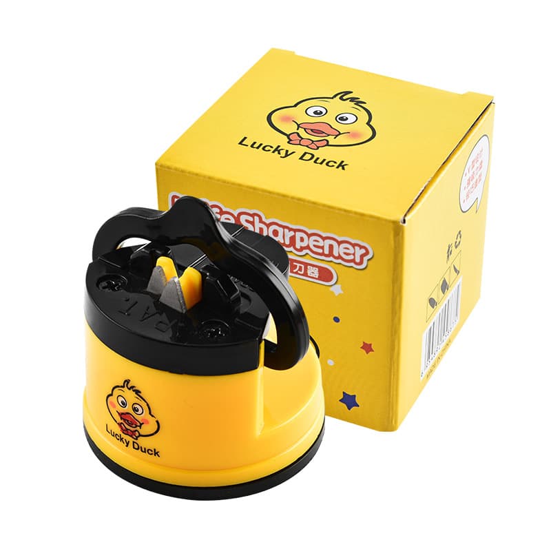 Mini Yellow Duck Suction Knife Sharpener Kitchen Multi-Function Home Use Knife Grinding Stone Tool Viral Internet Celebrity