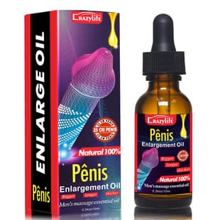 Crazylife F394 Men's Private Area Enlargement Oil 10ml Sponge Body Care Men's Massage Oil