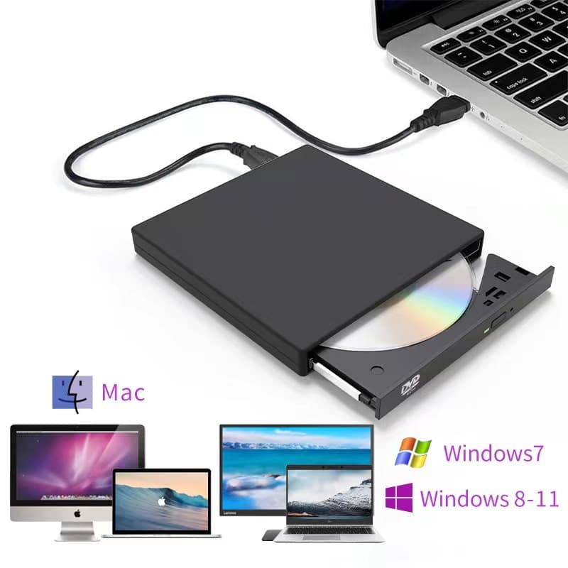In-Stock External USB Optical Drive CD Burner DVD Disc Player for Laptop and Computer Portable Drive