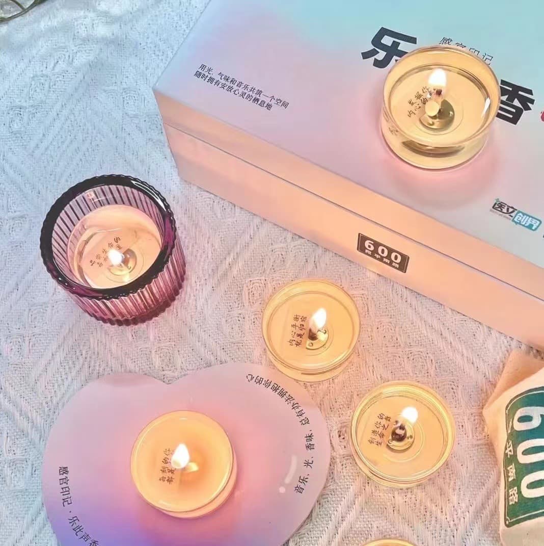 New Chinese Style Aromatherapy Candle Gift Box, Candle Therapy Relaxation Mood Atmosphere, Exquisite Home Use Smoke-free