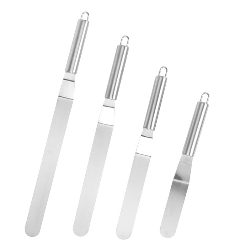 Baking Tool Oval Stainless Steel Tube Handle 6/8/10/12 Inch Cream Spreader Cake Icing Spatula