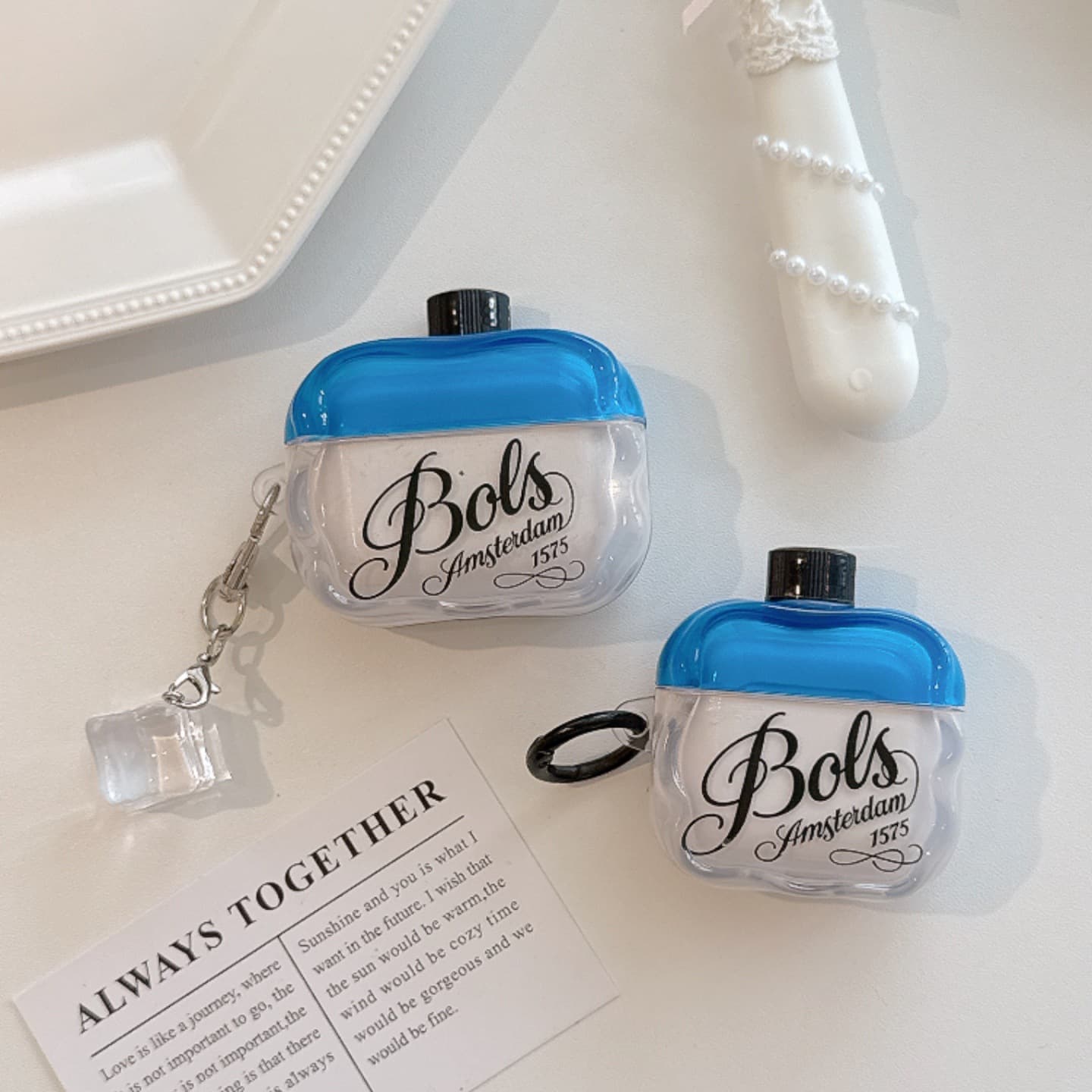 Parody Boston Blue Wine Case for AirPods 4, Apple AirPods Pro 3, AirPods 2/3