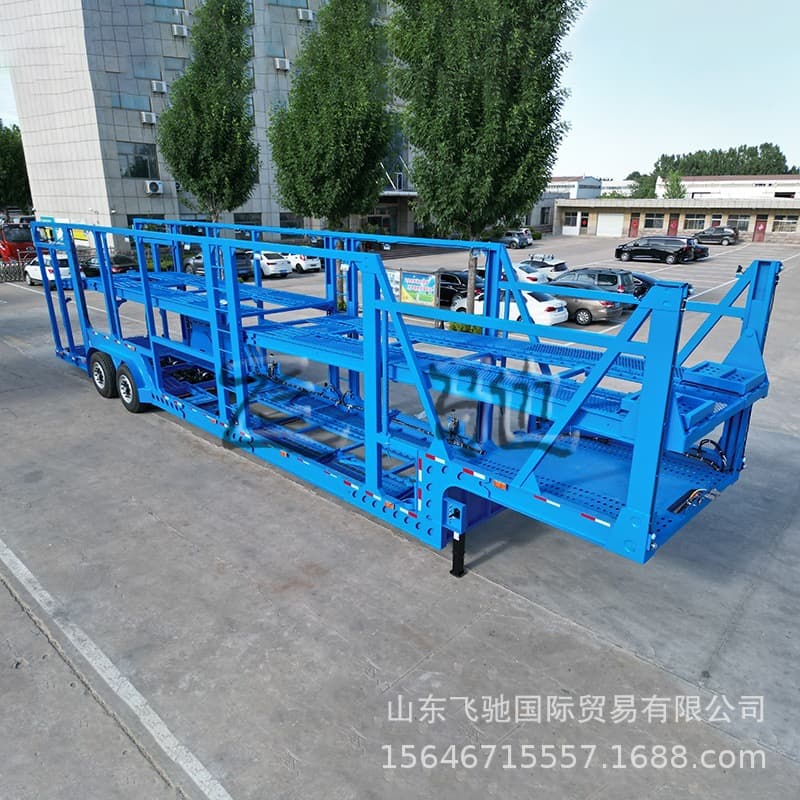 Export car carrier transport semi-trailer, small vehicle transport cage car, vehicle transport semi-trailer