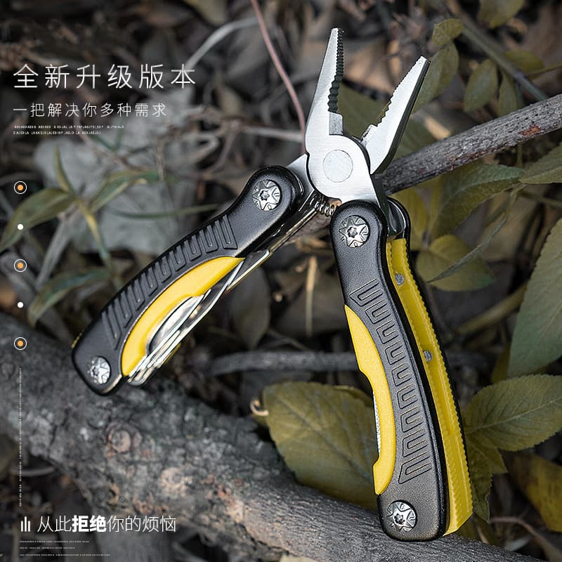 Manufacturer sells mini keychain multi-functional combination outdoor portable multi-purpose pliers knife pocket tool pliers