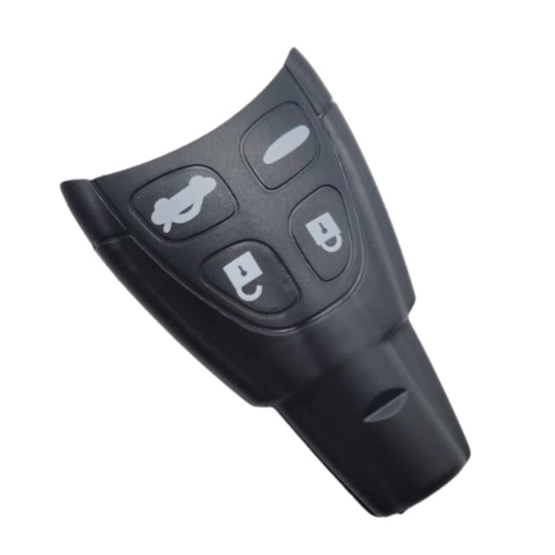 Compatible with Saab 92 93 95 Soft Rubber 4-Button Smart Car Remote Key Case Replacement Shell