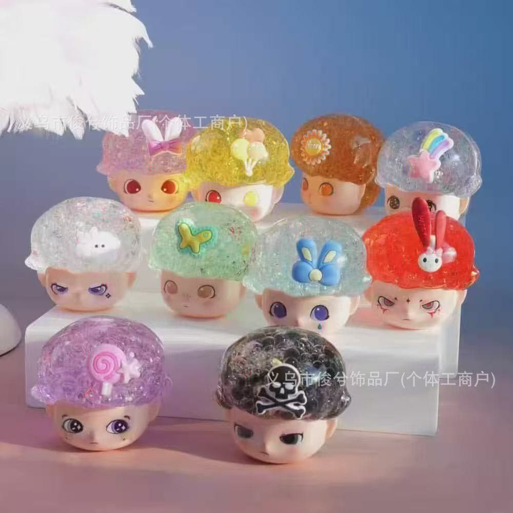 Glow-in-the-Dark Dimoo Cartoon Cultural DIY Accessory Creative Oil-Filled Figurine Resin Keychain Small Ornament