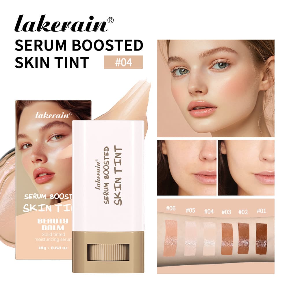 Cross-border Lakerain Rotating Tinted Solid Moisturizing Essence Stick, brightens skin tone, foundation stick for natural fit.