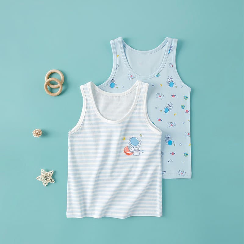 Kids Vest Pure Cotton Boys Undershirt Class A Large Medium Children Belly Protection Thin Base Layer