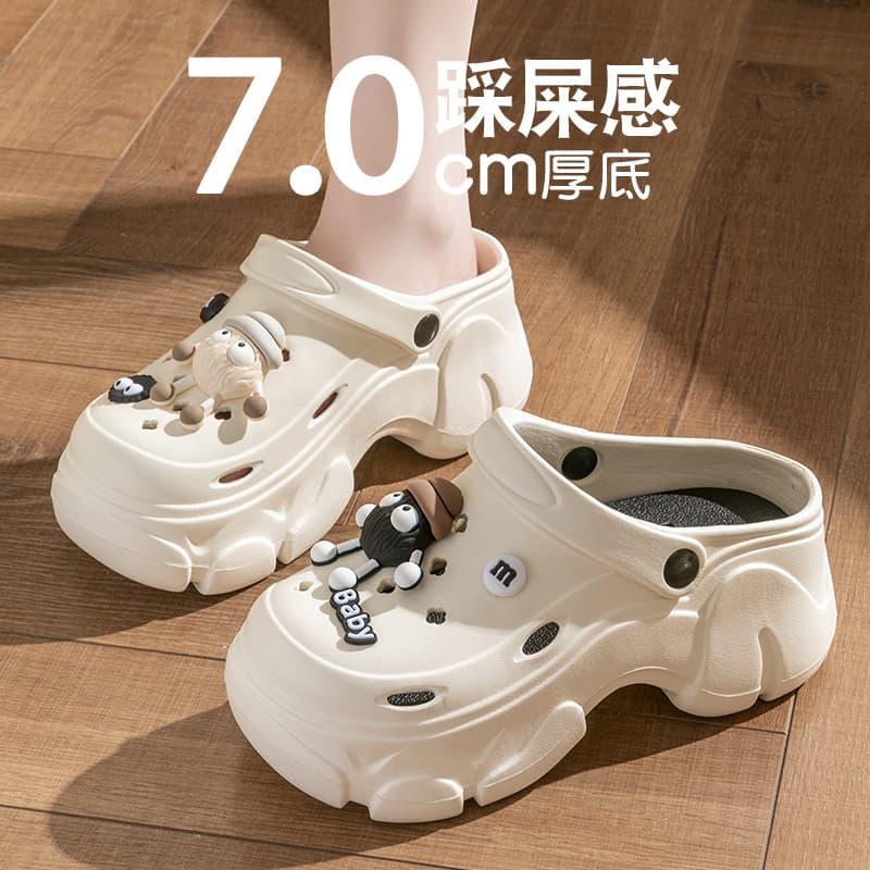 Women's Summer 2024 New Style Clog Sandals, Non-Slip Beach Platform Thick Sole Cloud-Like Comfort EVA Slip-On Shoes