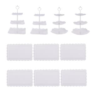 European 3-Tier Cake Stand Cross-Border Plastic Wedding Afternoon Tea Dessert Plate Birthday Party Sweet Table Decoration