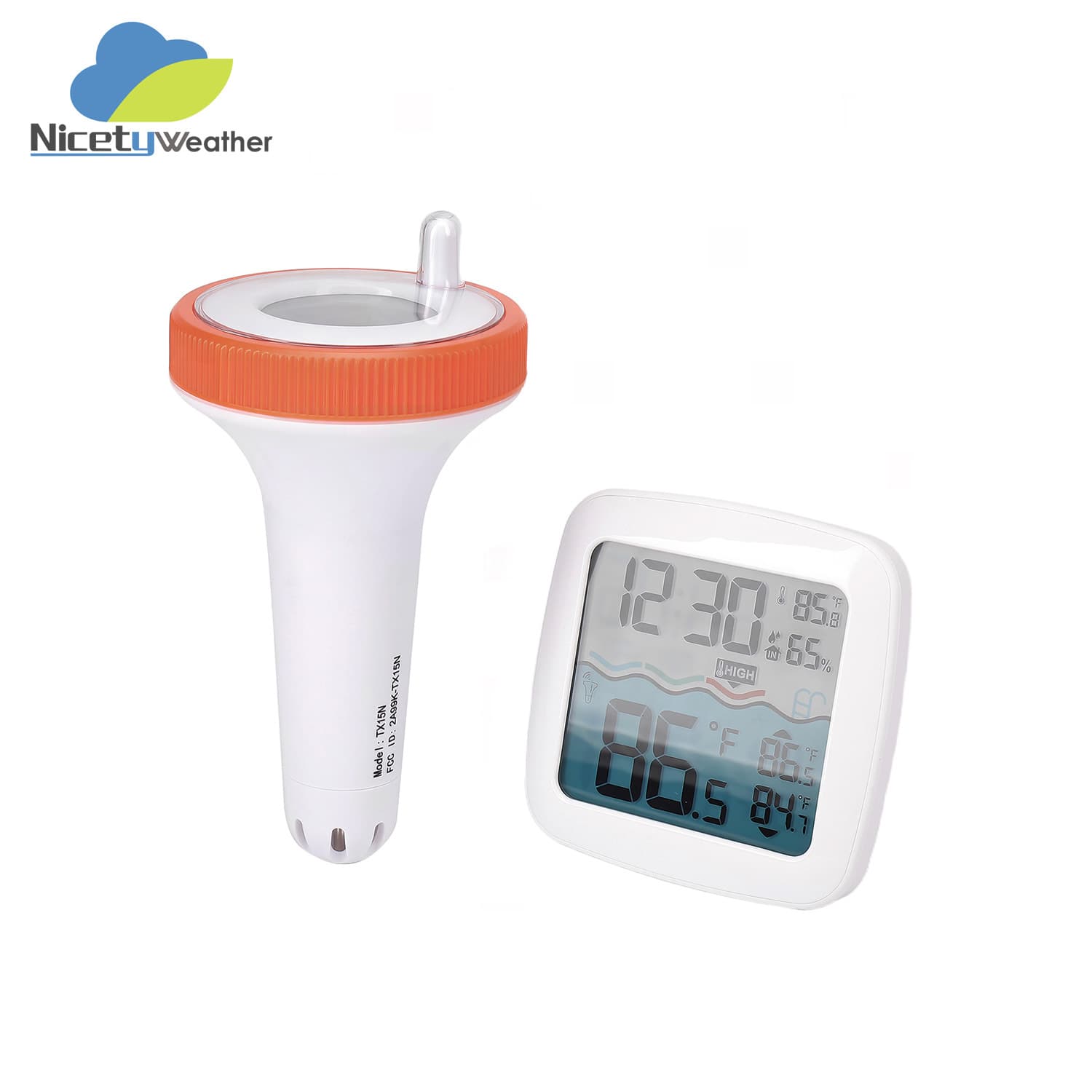 Wireless Pool Thermometer with High-Definition Display, Floating Design for Real-Time Water Temperature Monitoring in Multiple Scenarios