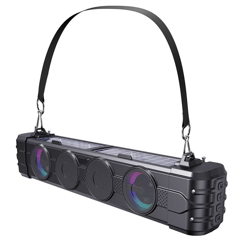 Outdoor solar Bluetooth speaker RGB colored lights long sound blaster cross-border foreign trade subwoofer desktop portable audio