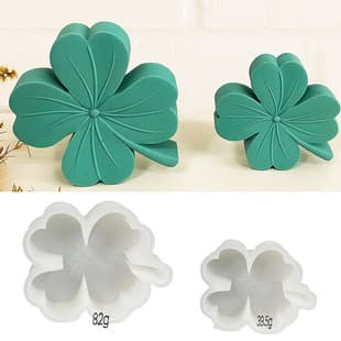 Sweet Four-Leaf Clover Candle Silicone Mold, Clover Plaster Mold, Leaf Candle Mold