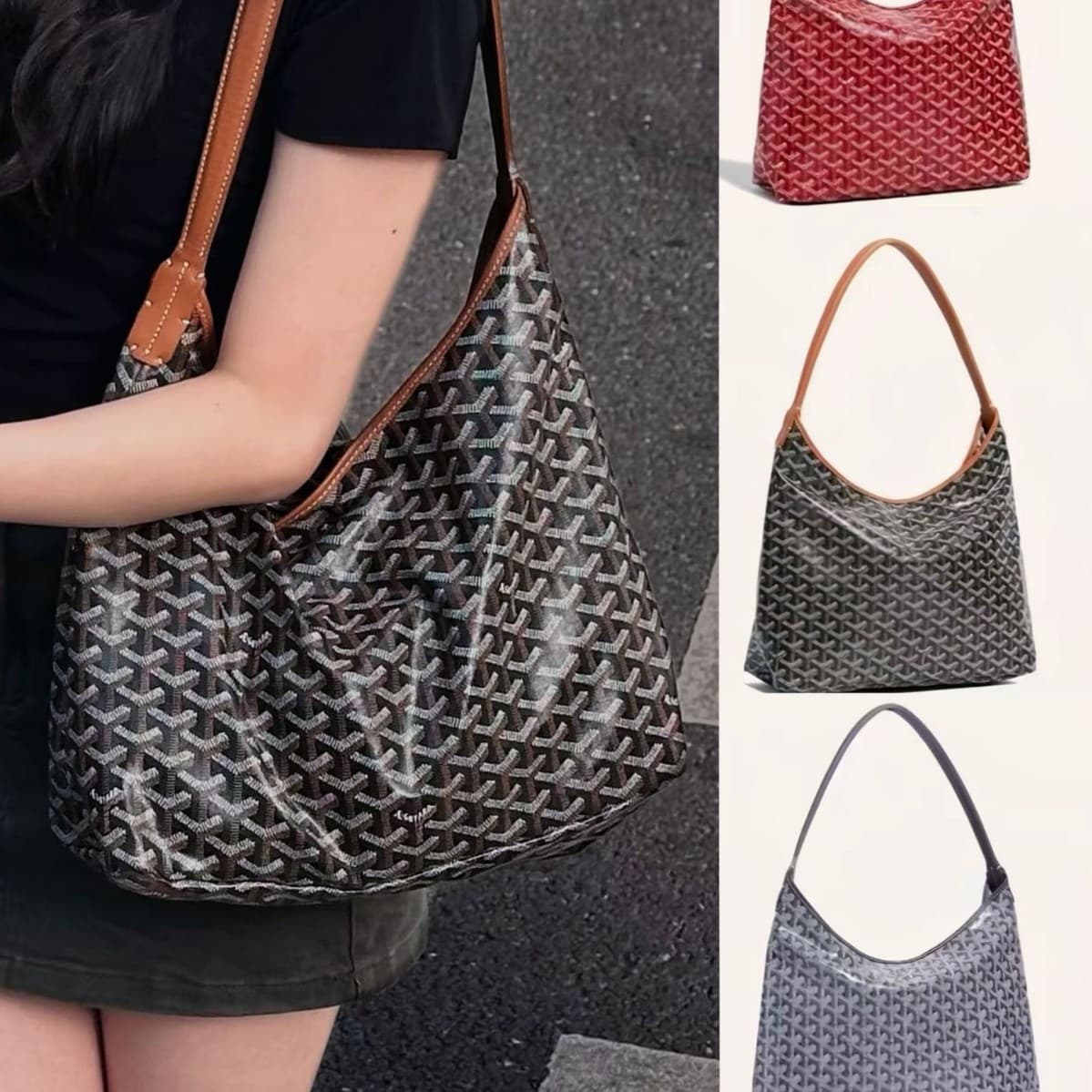 Cross-border new Hobo dog tooth armpit bag zipper large capacity mother-in-law bag shoulder handbag large capacity tote bag