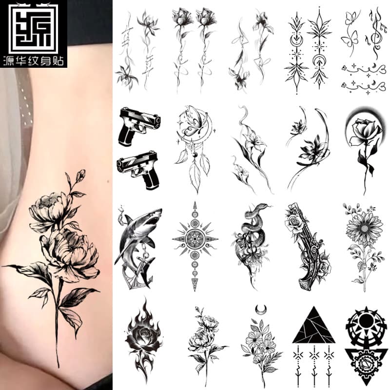 Small Fresh Mini Applique Tattoo Stickers Waterproof Manufacturers In Stock Harajuku Korean Tattoo Stickers Amazon Supply Factory