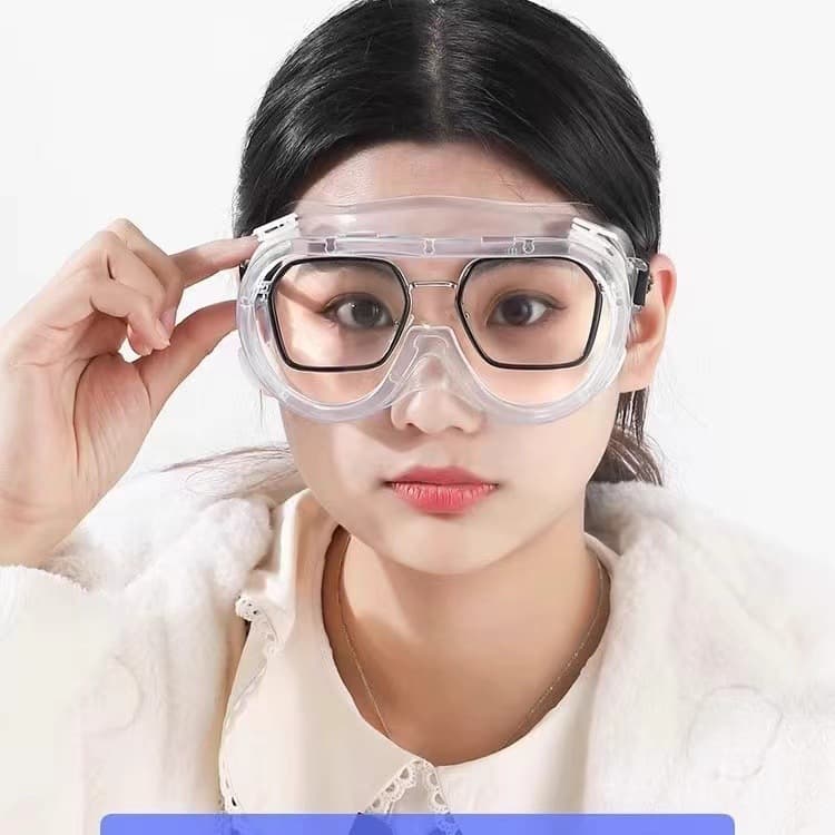 High-definition Anti-fog Four-bead Goggles Wind and Dust-proof Anti-splash Industrial Protective Goggles Fully Enclosed Cycling Glasses
