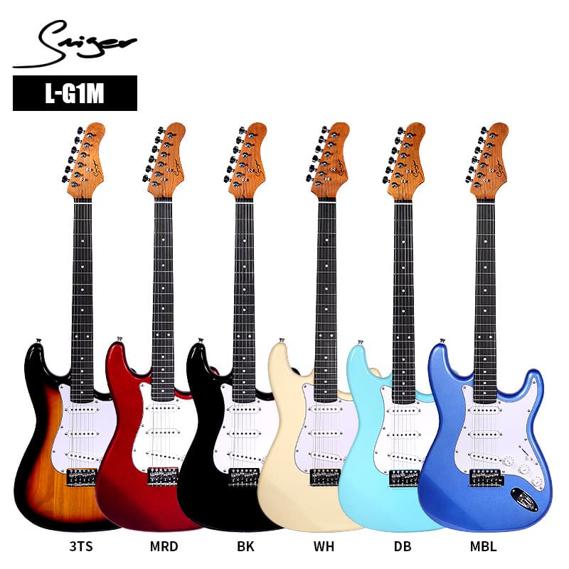 Factory wholesale ST electric guitar with single-single-single pickups, roasted maple neck