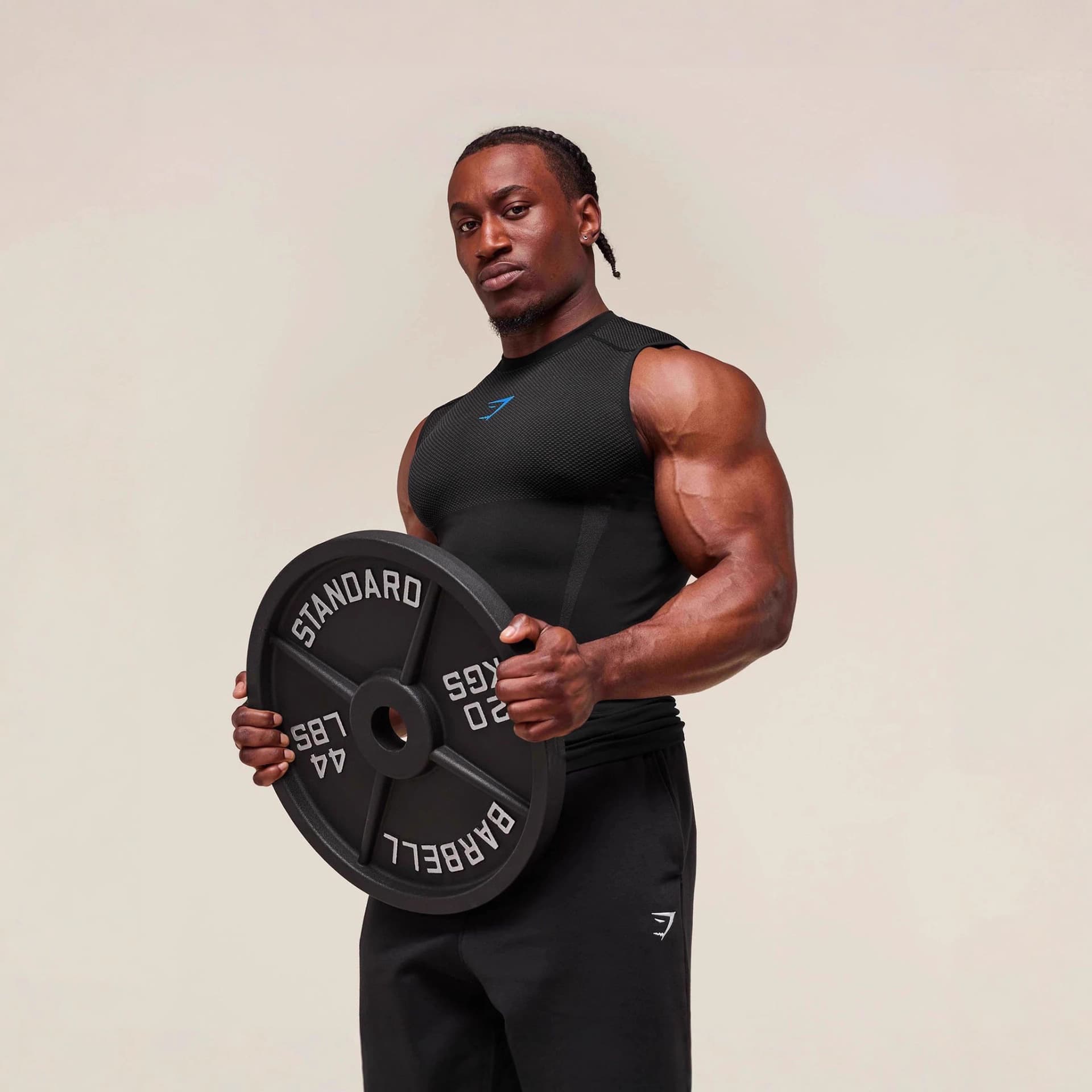 Cross-Border Best-Selling Summer Fitness Vest Men's Running Training Muscle Elastic Tight Vest GYMSHARK