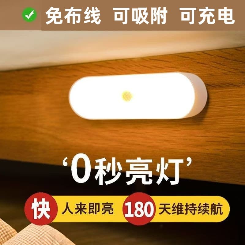 LED Smart Human Motion Sensor Auto-off Home Bedroom Night Use Corridor Stair Night Light Dormitory