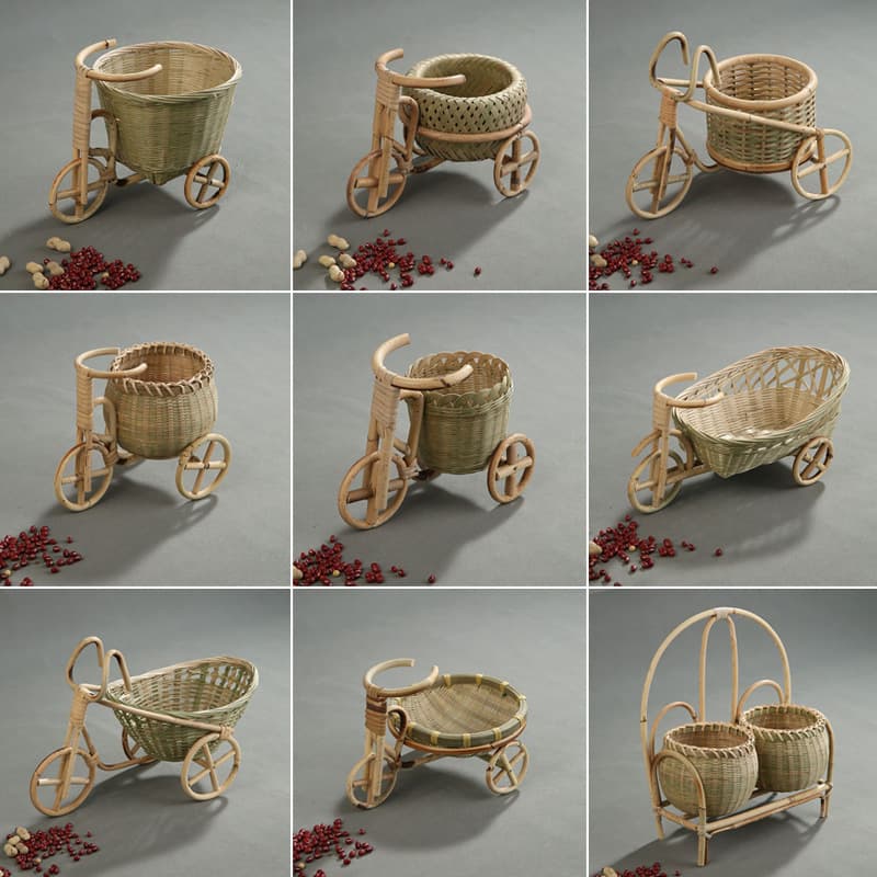 Handwoven Bamboo Fruit Basket Dried Fruit Tray Home Storage Basket Steamed Bun Basket Bamboo Basket Bamboo Basket for Fruits and Vegetables