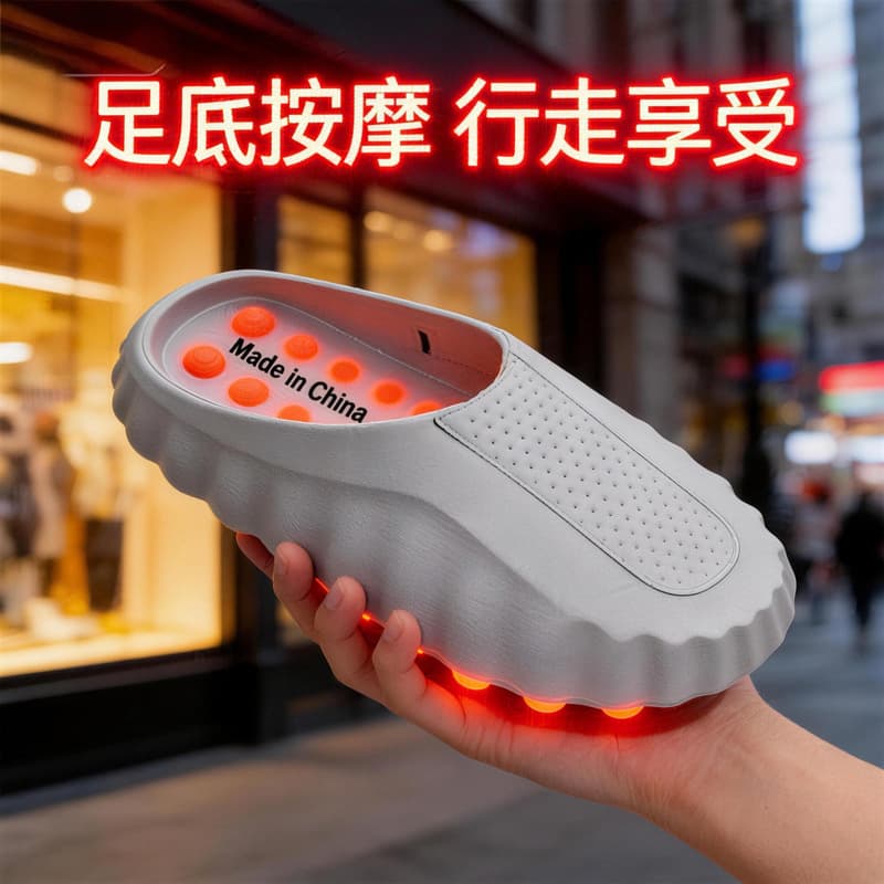 New Export Style Independent Massage Particles Outdoor Casual Sports Sandals Couple Lazy Slip-on Closed-Toe Slippers