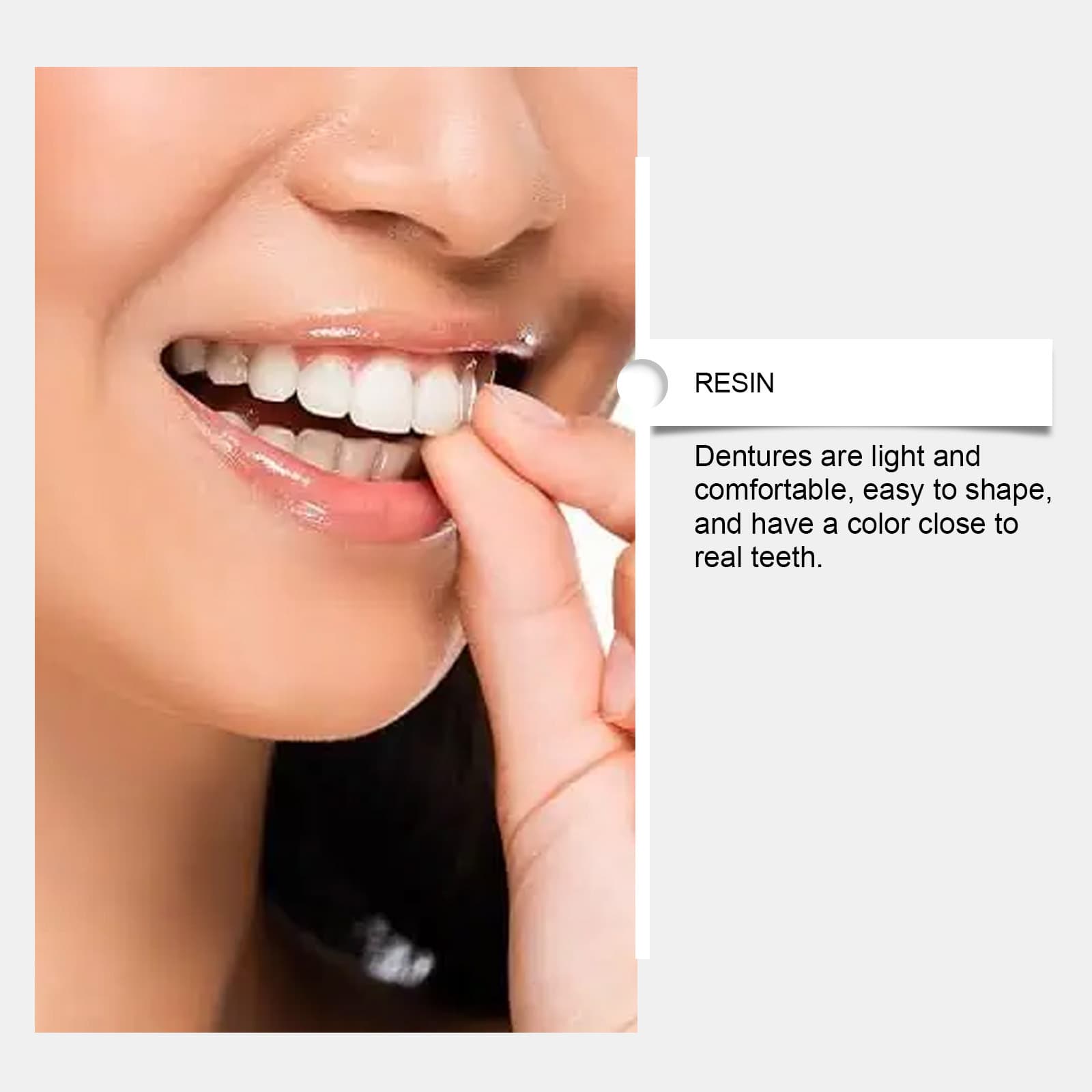 ORALHOE Denture Modification Kit Enhance Smile Aesthetics Natural Fit Material Denture Decoration