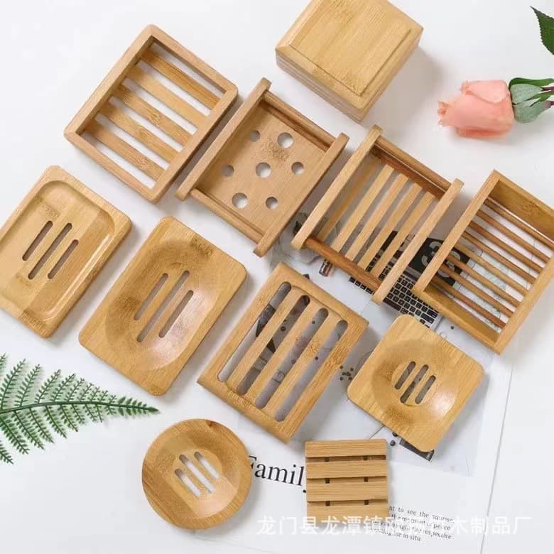 Drain Tray Creative Wooden Soap Dish Bamboo Soap Tray Japanese Soap Tray Solid Wood