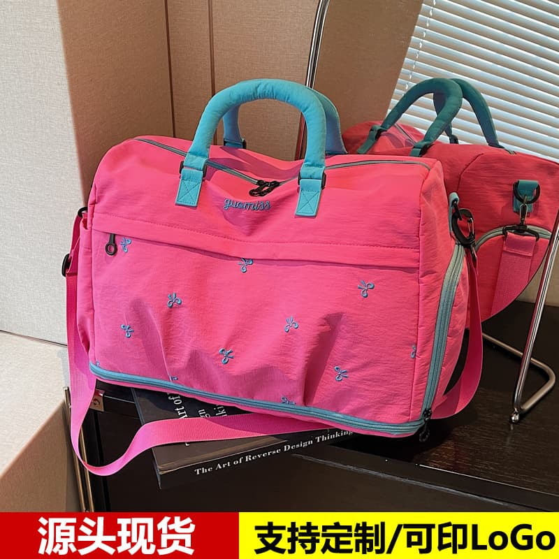 Cross-border large-capacity short-distance travel bag women's portable lightweight boarding luggage bag casual yoga sports fitness bag