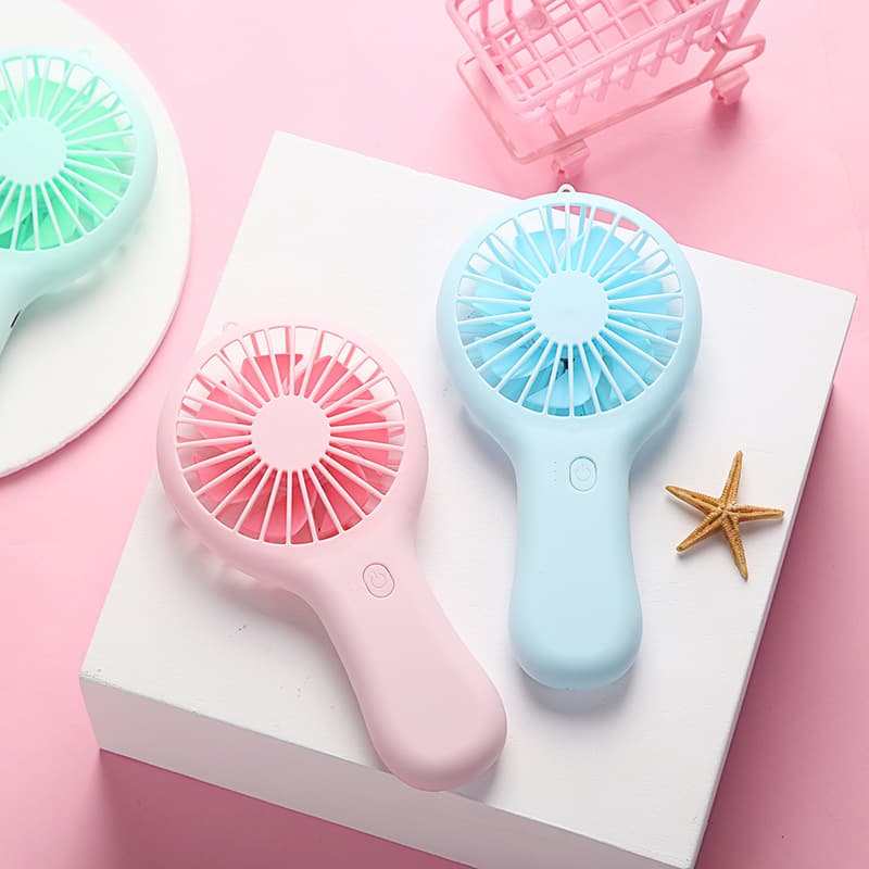 Cross-border new creative mini handheld rechargeable small fan, gift logo desktop portable pocket handheld fan