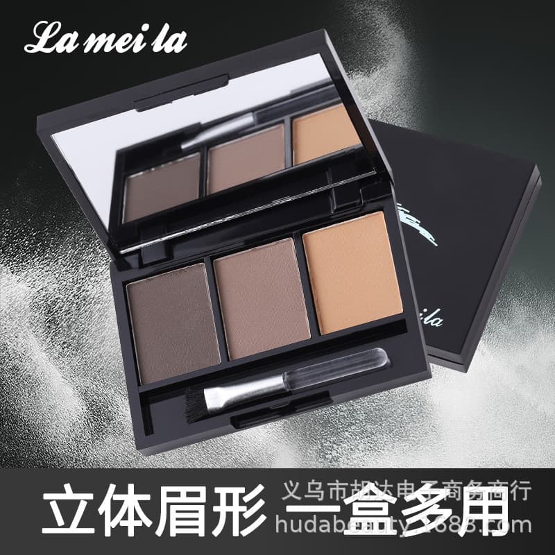 3-Color Eyebrow Powder, Waterproof, Sweat-Resistant, Long-Lasting, No Fading, Eyebrow Pencil for Beginners, Eyebrow Set with Pomade and Pencil, Wholesale