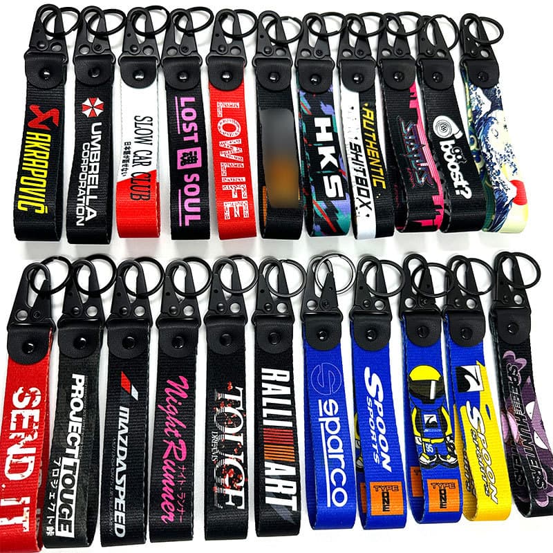 JDM Modified Car Motorcycle Digital Print Anime Eagle Beak Keychain Keychain Bag Pendant Ribbon