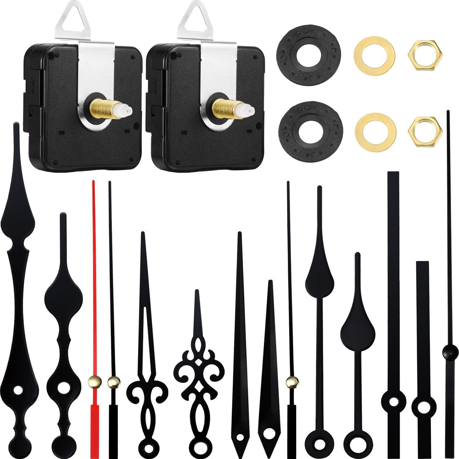 Diy Silent Scan Core Clock Box Set 2 Sets Second Sweep Wall Clock Core 5 Sets Needles Home Decor/clock Accessories