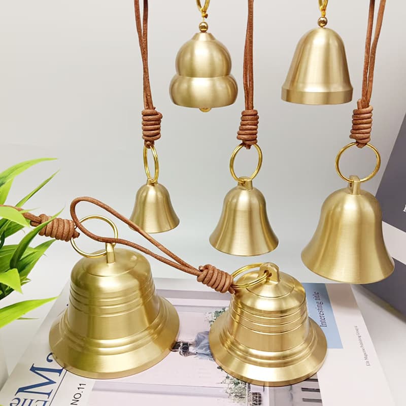 Pure copper bell pendant copper bell hand bell brass thickened bell bell courtyard wind chime hanging ornaments crafts ornaments