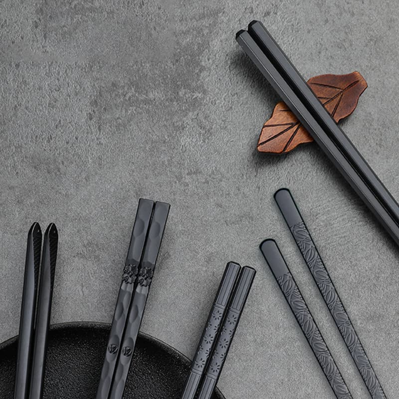 PPS Alloy Chopsticks with Sunflower Pattern, Sterilizable Tableware, Japanese and Korean Cuisine Chopsticks, Wholesale for Home, Restaurants, Supermarkets, and Hotels