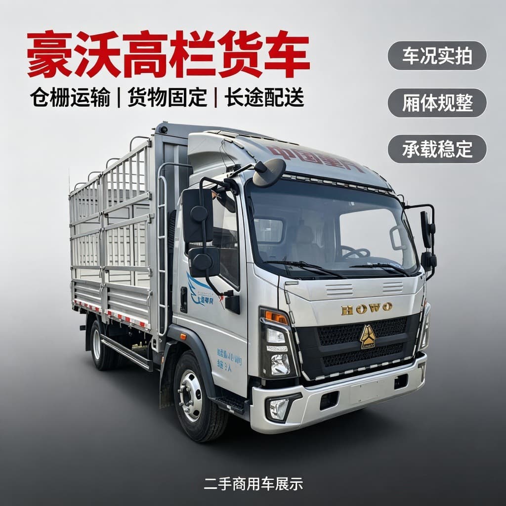 Cross-border Howo High-sided Truck 4.2m Wide-body Flower Basket Long-distance Transport Loading and Unloading Sinotruk Howo High-sided Cargo Truck