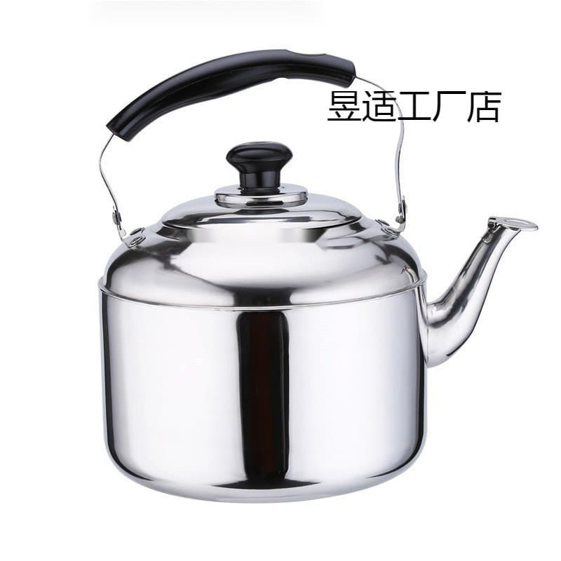 Stainless steel household kettle with soup pot, hot pot kettle for hot pot restaurants, and commercial restaurant stock pot.