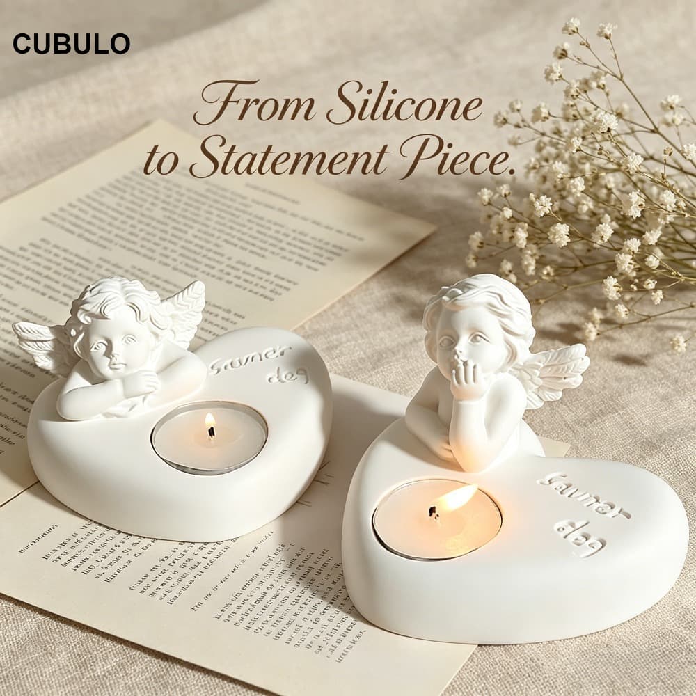 Cross-border popular love angel silicone mold DIY aromatherapy candlestick plaster ornaments