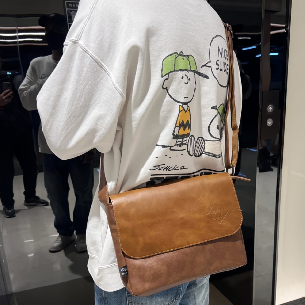 Three boxes Japanese and Korean style men's crossbody bag, casual shoulder bag, fashionable and simple cross-body student motorcycle ipad bag