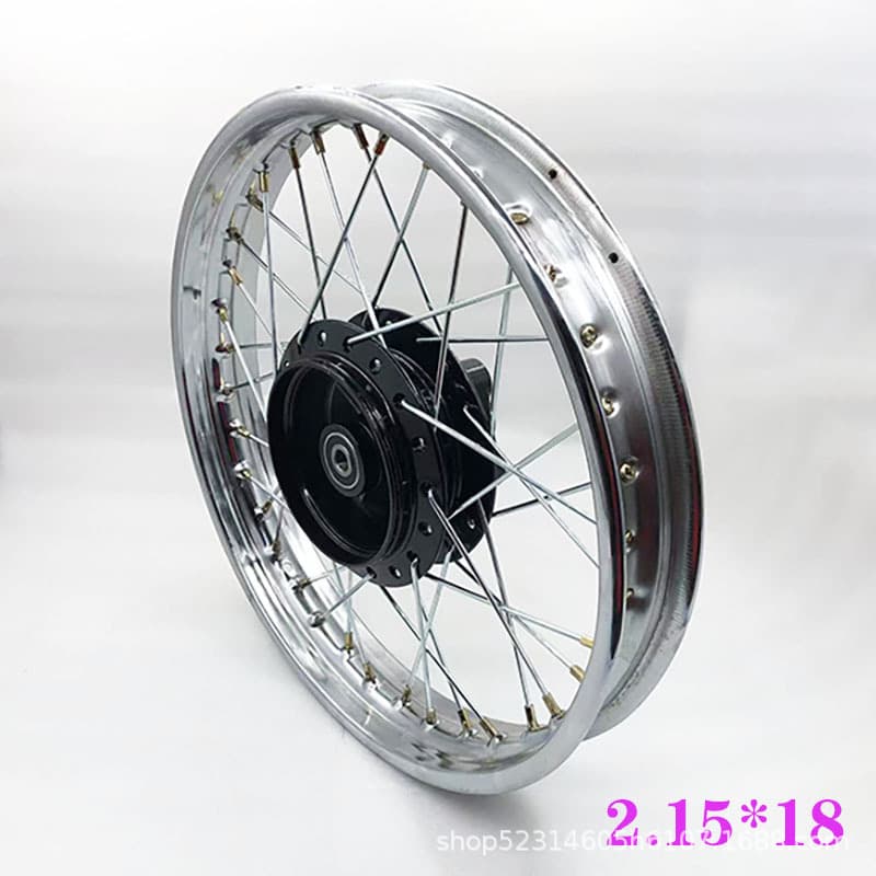 Off-road Motorcycle Rim 2.15*18 21 Inch Drum Brake Front and Rear Wheel Hub Assembly Steel Rim