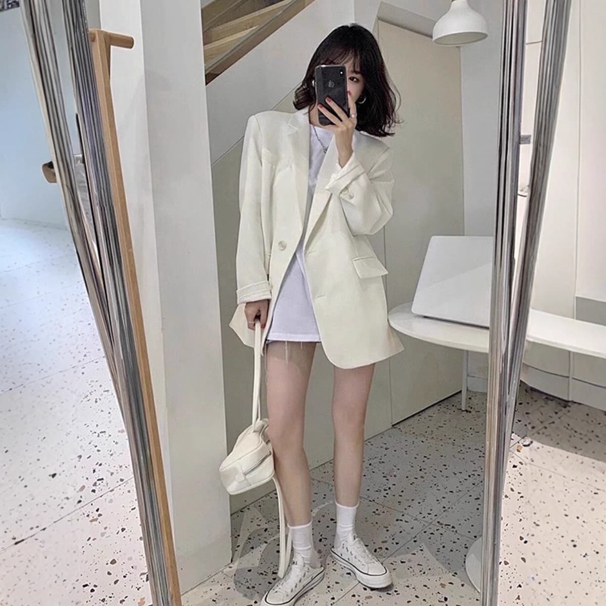 High-End Black Suit Jacket for Women 2025 Spring & Fall New Korean Style Loose Small Suit Top