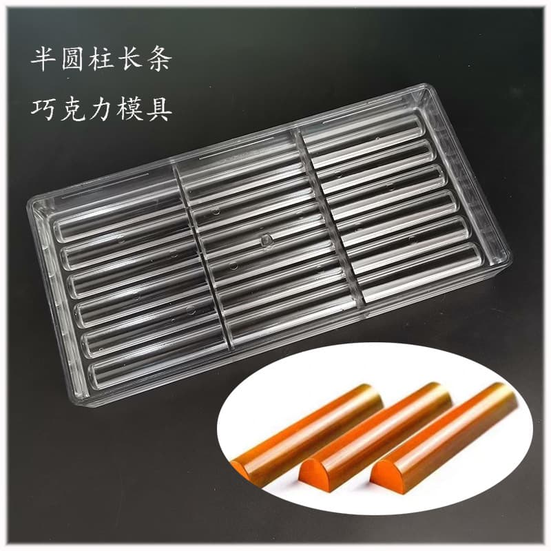 18-Cavity Long Stick-Shaped Chocolate Mold PC Plastic Candy Mold DIY Baking Mold