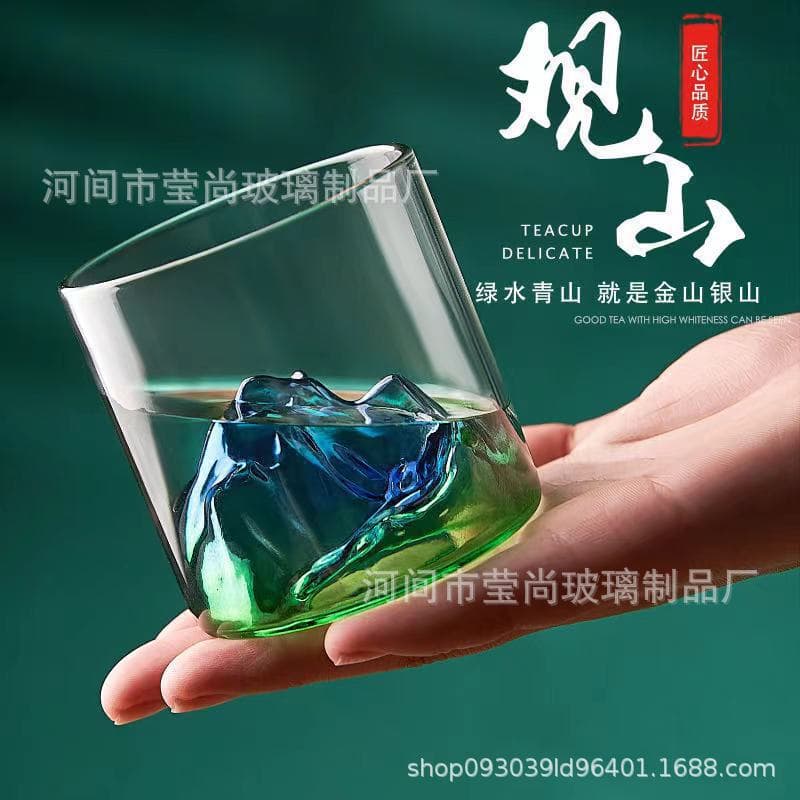 Japanese-style Mount Fuji Glass Creative Mountain View Glass Whisky Glass Coffee Cup Tea Cup Spirits Glass