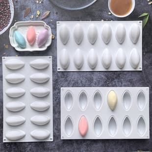12-Connected Mango Cake Mold 586 Silicone Chocolate Mold Mousse Pudding Dessert Mold Soap Baking Tool
