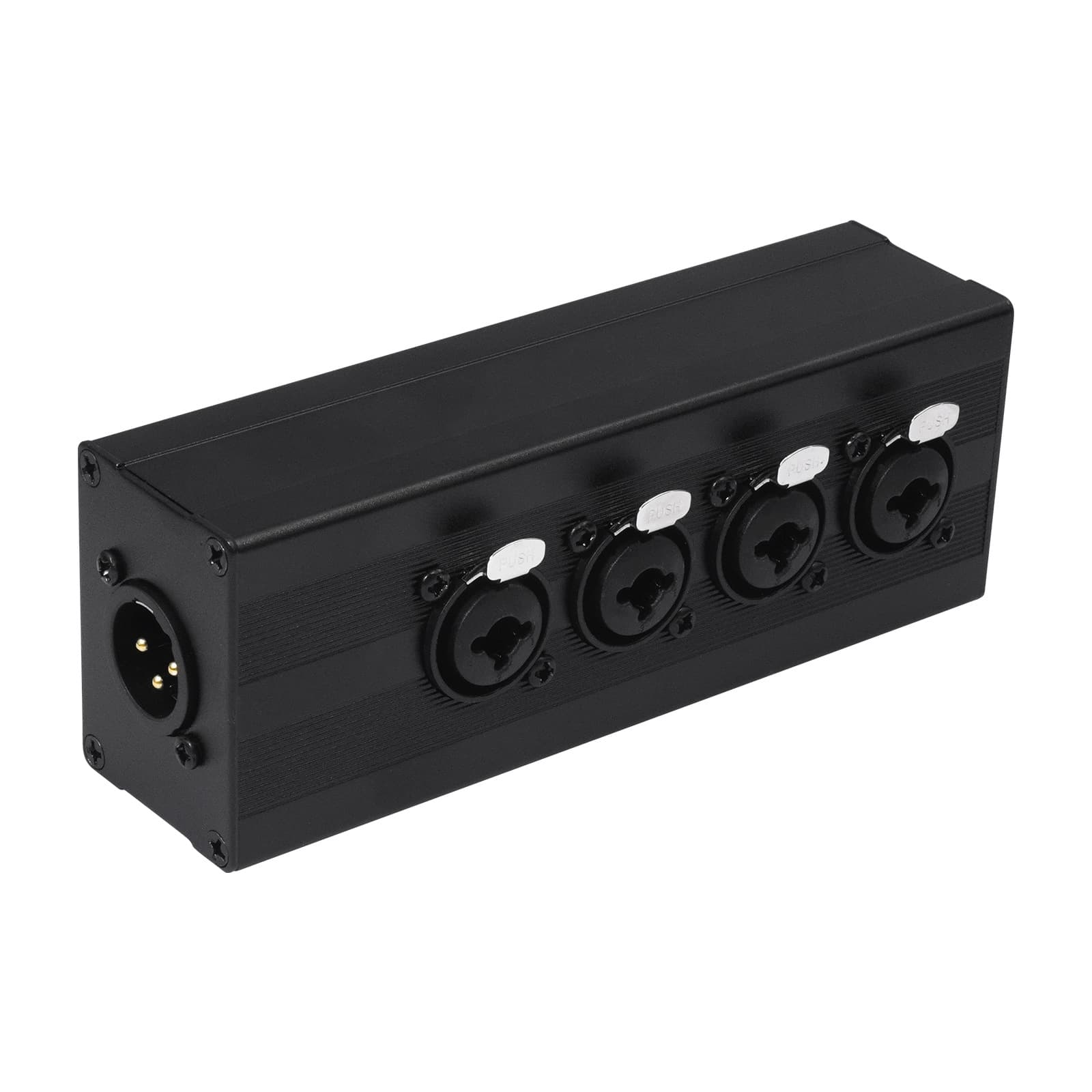 Cross-border spot four-in-one-out XLR XLR male to four XLR female 6.35mm female multi-function XLR splitter