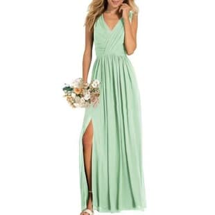 European American Dress 2026 New Chiffon V-Neck Slit Sexy Dress Women AliExpress Evening Dress