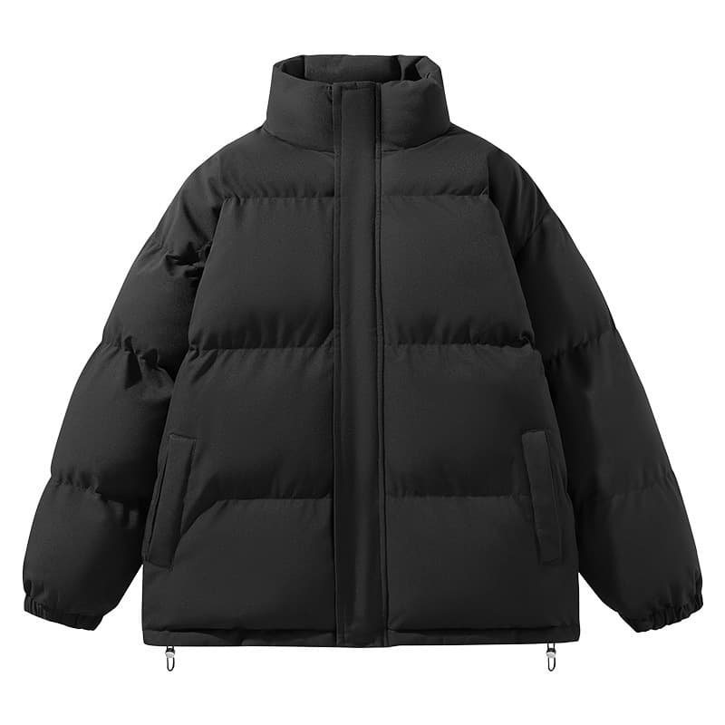 Men's Winter Thickened Cotton Jacket Hong Kong Style Stand Collar Loose Korean Version INS Trendy Match Couples Bread Coat